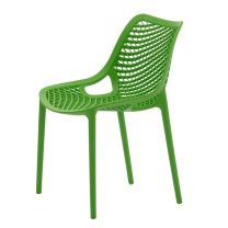 Replica Ozone Chair constructed from a single mould of plastic.  A stunning green cafe chair for outdoor use.