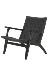 Replica Black CH25 Easy Chair - Mid Century Lounge Chair