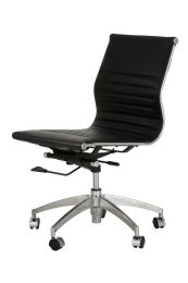 Replica Eames Group Premium Leather Low Back Office Chair with No Arms
