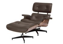 Replica Eames Lounge and Ottoman Brown Leather