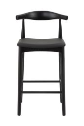 Replica Elbow Stool - Black Frame - Hans Wegner Design