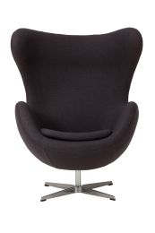 Replica Fabric Egg Chair - Dark Grey Wool Blend