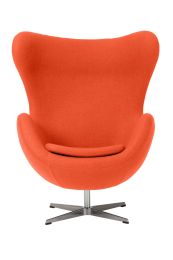 Replica Fabric Egg Chair - Orange Wool Blend Fabric