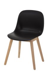 Replica Fiber Side Chair - Black Plastic Seat