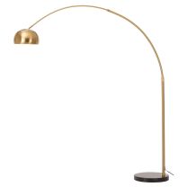 Replica Gold Modern Arc Lamp – Black Base with Gold Stand and Shade