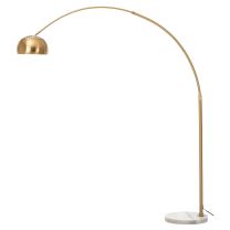 Replica Gold Modern Arc Lamp – White Base with Gold Stem