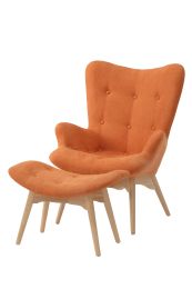 Premium Replica Grant Featherston Chair and Ottoman Orange