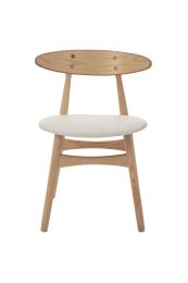 Replica Hans Wegner CH33 Dining Chair - Ash Timber with White Seat
