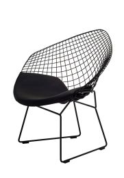 Replica Harry Bertoia Diamond Chair in Black Powder Coat