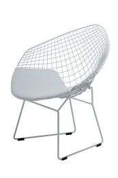 Replica Harry Bertoia Diamond Chair in White Powder Coat