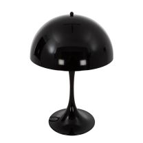 Panthella Table Light, with mushroom shaped round shade and tulip stem.