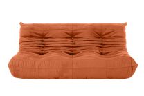 Replica Togo Sofa -Three Seat Lounge with Rust Fabric