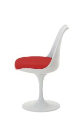 Replica Eero Saarinen Dining Chair - Tulip Chair - White with Red seat