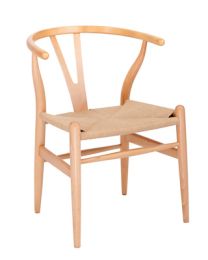Replica Wishbone Chair (Beech) - Solid Timber - Natural Cord Seat