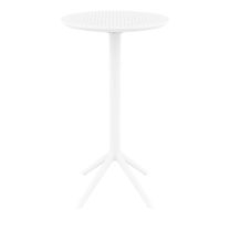 Sky Folding Outdoor Bar Table in White by Siesta of Europe.