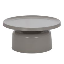 Sigge Coffee Table in Limestone Grey by Dane Craft | Metal round coffee table
