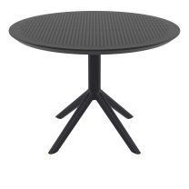 Sky Table 105 Black Round Dining Table by Siesta