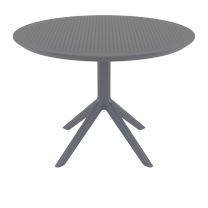 Sky Table 105 Grey | Round Plastic Table by Siesta