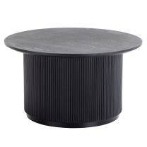 Tully Coffee Table - Round 80 cm Black Timber