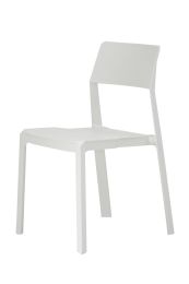 White Plank Outdoor Plastic Chair