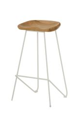 White Wire Tractor Stool