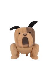 Wooden Bulldog - Timber Animal Figurine