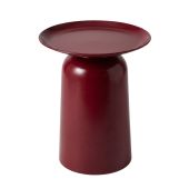 Alto Metal Round Side Table - Burgundy