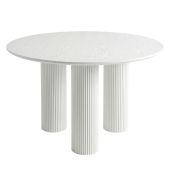 Doric Dining Table 120 cm Round - White