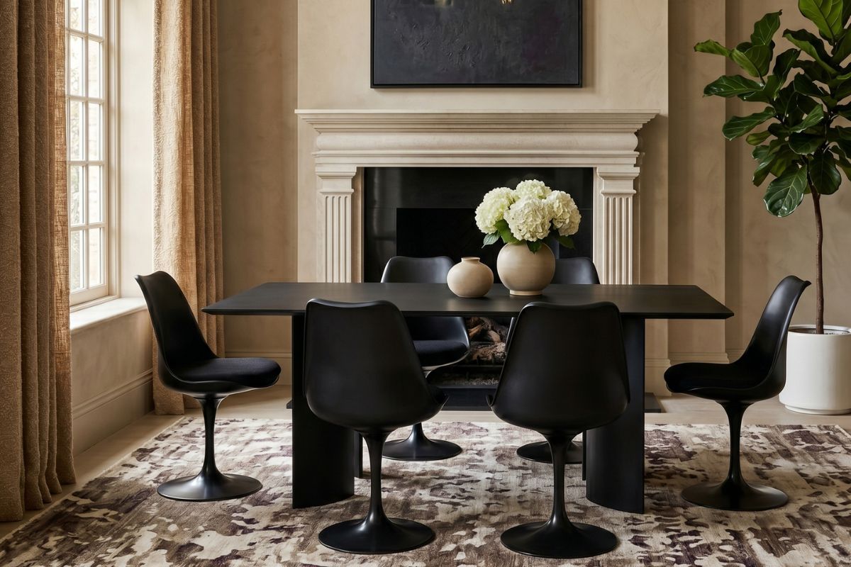 Munoz-dining-table-tulip-chairs-black