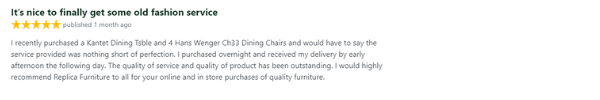 Replica Furniture Online Product Review Replica Furniture Online Review Old Fashioned Service, Quick Delivery, Quality Product, Highly Recommend
