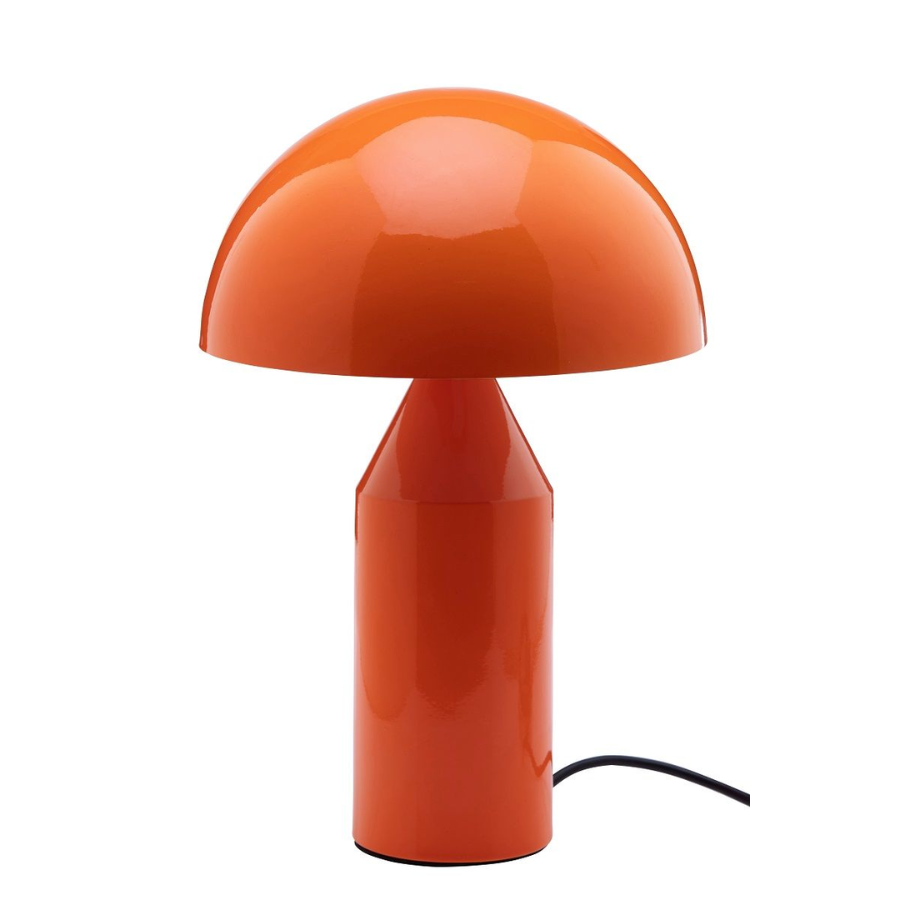 Replica Orange Atollo Bedside Lamp Orange Retro Lamp with Domed Shade and Glossy Finish