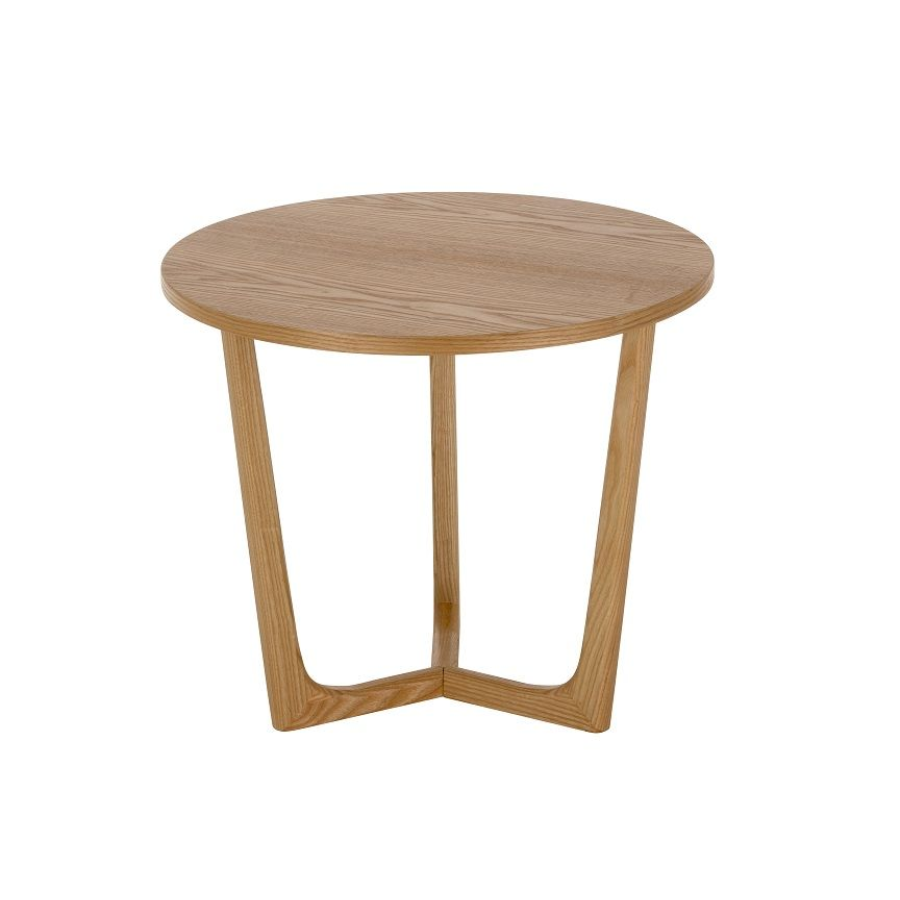 Solid Ash Timber and Veneer Coffee Table with simple 3 leg design