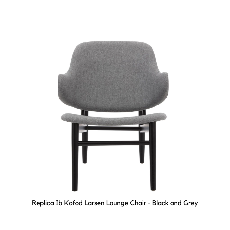 Replica Ib Kofod Larsen Lounge Chair Modern grey upholstered chair