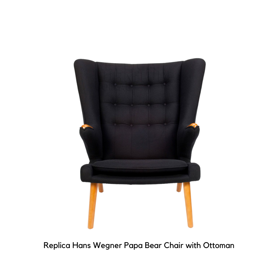 Replica Hans Wegner Papa Bear Chair with Ottoman Replica Hans Wegner Papa Bear Chair with Ottoman