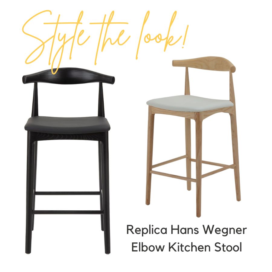 Replica Hans Wegner Elbow Kitchen Stools