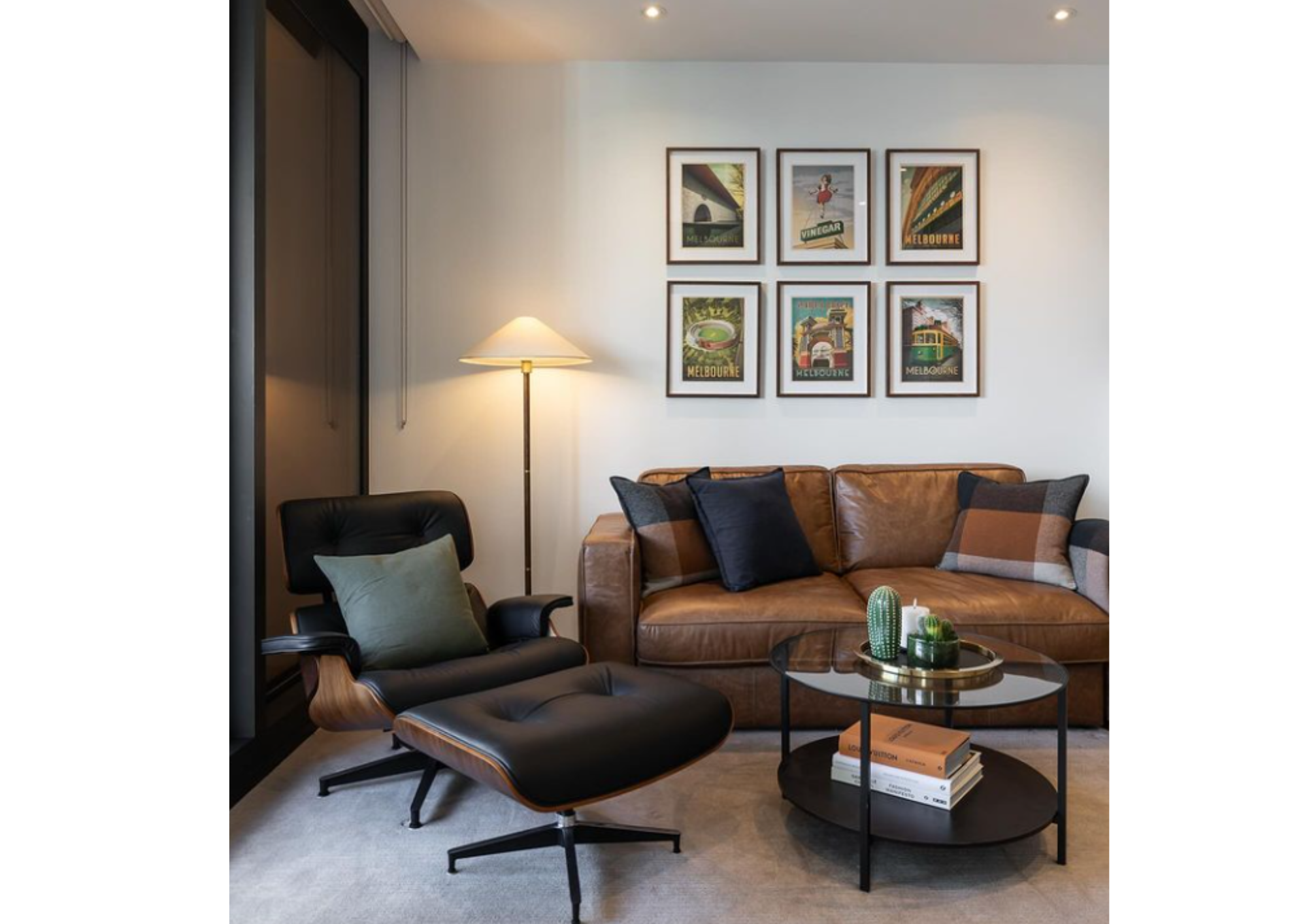 Black Friday Deal: Save $150 on the Replica Charles Eames Lounge and Ottoman! Replica Charles Eames Lounge and Ottoman in black leather and walnut wood, available in the Black Friday & Cyber Monday sale.