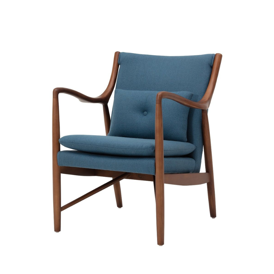 Replica Finn Juhl 45 Lounge Chair Teal Blue