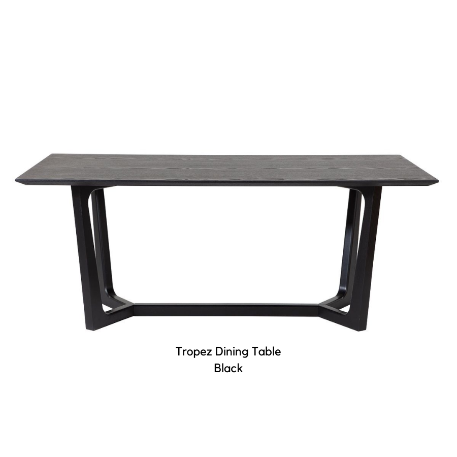 Tropez Dining Table Black 180 or 220cm Tropez Dining Table Black