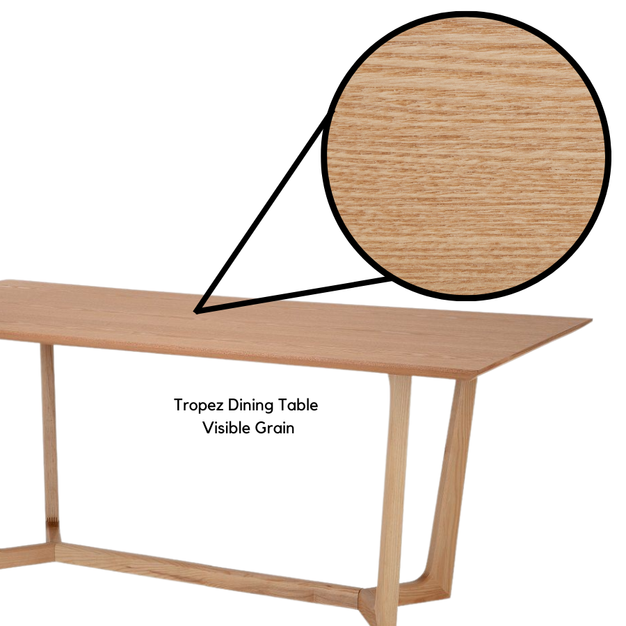 Natural Topez Dining Table with visible Grain Tropez Dining Table Natural with Grain