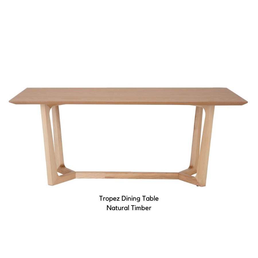 Tropez Dining Table Natural Timber Tropez Dining Table Natural Timber 180 or 220cm