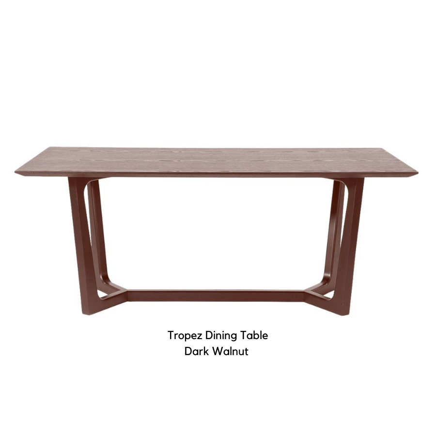 Tropez Dining Table Dark Walnut 180 or 220cm Tropez Dining Table Dark Walnut