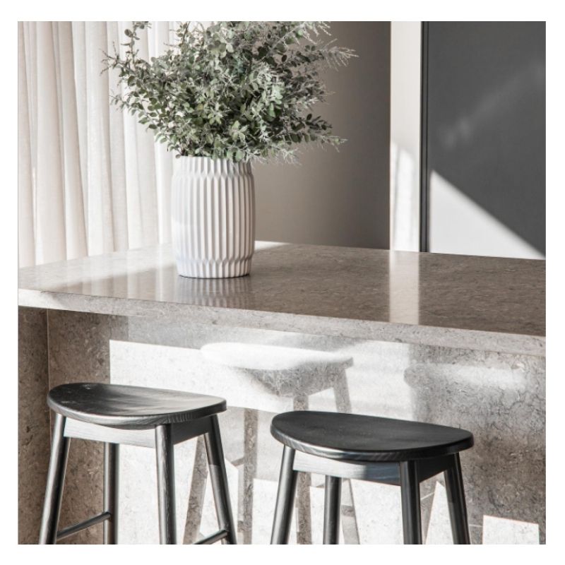 Bar Stool Height Measurement Guide A helpful guide showing how to measure the correct bar stool height for a kitchen island