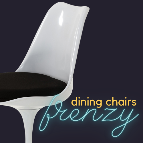 Click Frenzy deals on replica dining chairs and accent chairs.