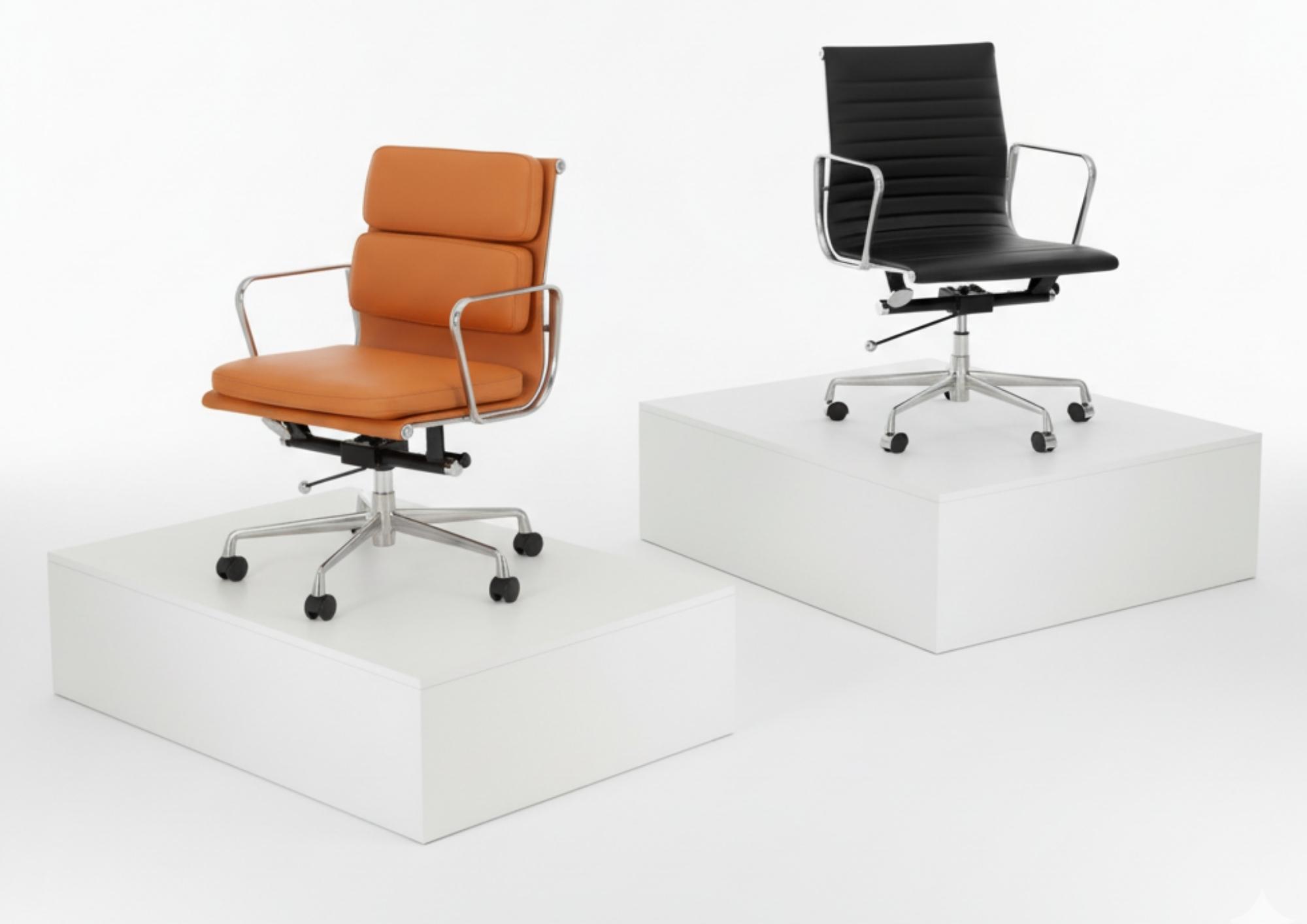 In Stock Now: Designer Office Chairs Available for Quick Delivery to Melbourne & Sydney. View of various designer office chairs in the Brisbane showroom, emphasizing immediate dispatch to Sydney and Melbourne.